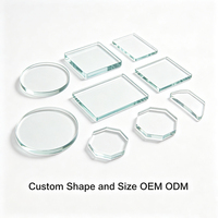 Vidrio de Aluminosilicato con Forma Personalizada, OEM, Cualquier Tamaño, Redondo, Cuadrado, Rectangular, Corte a Medida, Bordes Pulidos, Orificios Perforados, Suministro Directo de Fábrica