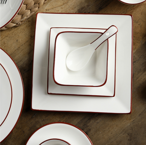 Factory Custom Brand High Quality White Ceramic Dinner Set Commercial Grade Dishwasher-safe Tableware Bulk Supply for Restaurant - Product Image 5