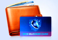 Protector de Seguridad RFID con Bloqueo de Señal de PVC Impreso Personalizado, 13.56MHz, Anti-Robo, Bloqueador NFC 1K, Mini Tarjeta de Membresía Impermeable