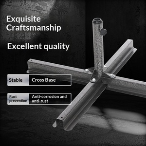 Sombrilla de Exterior Grande y Gruesa con Base de Metal y Poste de Acero, Radio de 42-52 cm, Sombrilla Publicitaria - Product Image 2