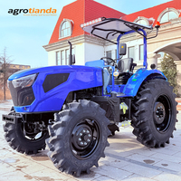 Tractor Grande Azul de 100HP 4WD con Toldo Parasol e Implementos Personalizados