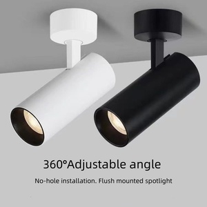 <span class=keywords><strong>Led</strong></span> bề mặt gắn COB trần gắn điều chỉnh góc Spotlight chiếu sáng trong nhà nền tường Poly Ánh sáng Downlight mới - Product Image 4