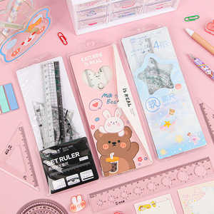 Vente chaude rapporteur droit et Triangle <span class=keywords><strong>math</strong></span>ématiques géométrie outil règle papeterie ensemble pour enfants bureau fournitures scolaires - Product Image 5