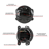 Accessoires de pare-chocs avant blancs de 4 pouces 30W LED antibrouillard pour les modèles Jeep Wrangler JK/Journey/Magnum/PT de 2006 à 2017