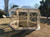 Tente à bulles transparente en PVC pour l'extérieur, 6 côtés Hex Large Pop Up Instantané, Igloo à dix écrans