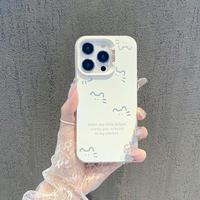 Étui de protection PC créatif simple dessin vitalité chat adapté à l'iPhone 16 15 14 Pro Max étui antichoc avancé laser