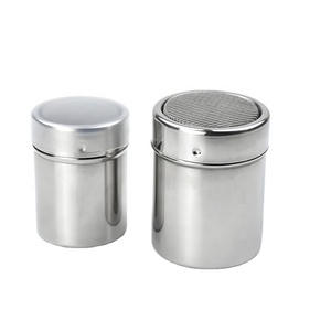 High Quality Kitchenware Spice Jar Container Stainless Steel Salt And Pepper Shaker With Plastic Lid