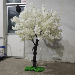 F384 Thiết Kế Mới Màu Xanh Nhân Tạo Lớn Giả Sakura Cây Trang Trí Nội Thất Trang Trí Hoa Anh Đào Cây Centerpieces Cho Đám Cưới Bảng - Product Image 5