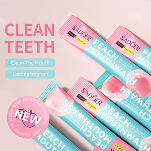 Sadoer น้ำยาบ้วนปากพีชกำจัดกลิ่นทำความสะอาดฟันบริเวณที่ตาบอดเพื่อสุขภาพในช่องปากกลิ่นหอมหวานมีกลิ่นหอมแบคทีเรียทำความสะอาดได้อย่างล้ำลึก - Product Image 1