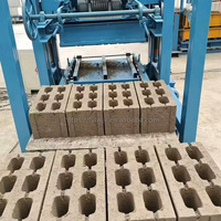 Petite ligne de production QT4-24, machine à briques semi-automatique, machine à blocs creux en béton pour usine de briques moyenne