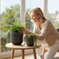 Pot en céramique émaillé durable pour plantes succulentes, idéal pour la maison et l'intérieur/extérieur