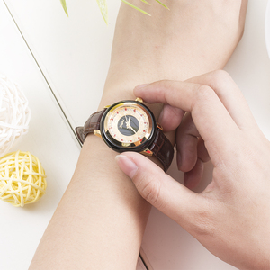 Montre de luxe avec cadran zodiacal en jade Hetian, bracelet en cuir, montre à quartz tendance pour couple, pour hommes et femmes - Product Image 6