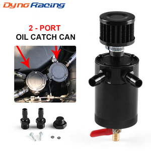 Tanque de Captura de Aceite de Dos Orificios con Válvula de Filtro de Aire, Nuevo, 5 Conectores, Tubo de Escape, Tanque de Recuperación de Aceite para Modificación de Automóviles - Product Image 3