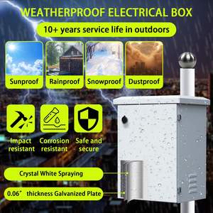 Gabinete de caja eléctrica de telecomunicaciones montado en poste de acero inoxidable OEM personalizado al aire libre NEMA4 400X300X200MM - Product Image 6