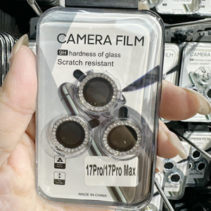 Adatto per IPhone17 Fashion 17 17promax pellicola per lenti con diamanti tempestate di diamanti ad alta definizione per Apple 17pro Flash adesivo per lenti - Product Image 1