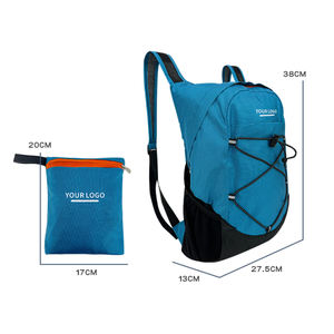 GRS BSCI Fábrica Logotipo personalizado Unisex Deporte Antirrobo Cremallera Carta Impermeable Casual Poliéster Mochila plegable - Product Image 2