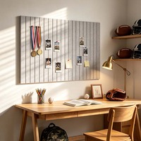 Pannello Pubblicitario Rettangolare in Feltro Puro con Texture a Linee Verticali, Stile Nordico, per Camerette Bambini, Personalizzabile nei Colori, per Esposizione a Parete - Vendita all'Ingrosso