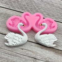 Valentinstag 3D Schwan Silikonform für Fondant und Schokolade zur Kuchendekoration