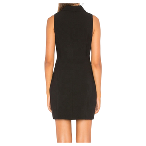 Di alta qualità su misura con scollo a V senza maniche ufficio Blazer doppiopetto <span class=keywords><strong>abito</strong></span> <span class=keywords><strong>nero</strong></span> per donna - Product Image 2