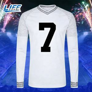 Camiseta <span class=keywords><strong>de</strong></span> Fútbol <span class=keywords><strong>de</strong></span> <span class=keywords><strong>Manga</strong></span> <span class=keywords><strong>Larga</strong></span> Premium <span class=keywords><strong>de</strong></span> Tailandia 2026, Estilo Vintage <span class=keywords><strong>de</strong></span> <span class=keywords><strong>Alemania</strong></span>, Club Europeo, Logotipo y Número Personalizados - Product Image 2