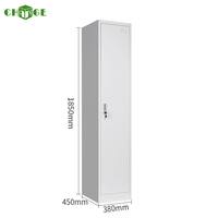 Armoire en acier, casier à une porte, armoire de rangement en acier métallique, casiers pour vêtements