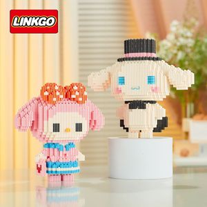 Novedades, Regalo de Navidad, Modelo 3D Ensamblado de <span class=keywords><strong>Linkgo</strong></span> Kuro Cinnamo, Microbloques, Figura de Losto, Bloques de Construcción Conectables - Product Image 4