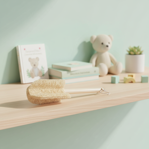 แปรงทำความสะอาดขวดนมและแก้วน้ำ 4 ใบมีด พร้อมฟองน้ำใยบวบธรรมชาติที่นุ่ม ปลอดภัย และป้องกันรอยขีดข่วน ทำความสะอาดอย่างอ่อนโยน - Product Image 3