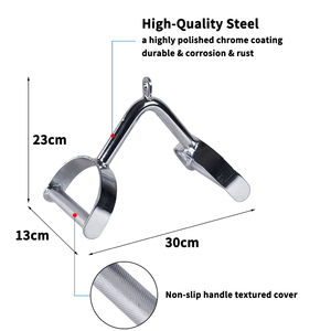Tellus Heavy-Duty Revolving <span class=keywords><strong>Curl</strong></span> Bar Rowing Rod <span class=keywords><strong>Poulie</strong></span> Poignées Équipement de fitness Sangle de cheville en acier Triceps Caoutchouc Body Building - Product Image 3