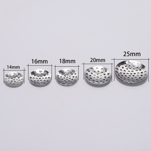 Plateau de broches rondes en métal perforé, plaqué rhodium et or KC, pour la fabrication d'accessoires capillaires, composants de bijoux de forme ronde de 12 mm - Product Image 2