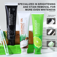 Dentifrice blanchissant au charbon de bambou pour usage domestique, ingrédients naturels, soin personnel, vente chaude