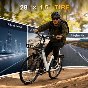 Bicicletta <span class=keywords><strong>Elettrica</strong></span> con Batteria Rimovibile 36V 15.6Ah, Potente Motore Brushless, 25km/h, Doppi Freni <span class=keywords><strong>a</strong></span> Disco, per Pendolarismo e Avventura - Product Image 6