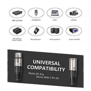 XLR Connectors XLR 3 Pin Male/Female <strong>Plugs</strong> Audio Mic Microphone Cable <strong>Plug</strong> Connector Audio Socket Audio Mic Microphone DMX <strong>Plug</strong> - Product Image 6
