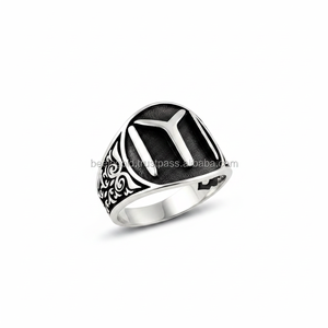 925K Sterling <b>Silver</b> Art Ottoman <b>Men</b> <b>Ring</b> Turkish <b>Ring</b> - Product Image 2