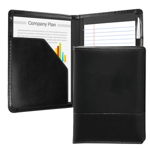 Biểu tượng tùy chỉnh A5 Junior <span class=keywords><strong>padfolio</strong></span>/danh mục đầu tư Mini PU da Chất kết dính 5x8 pháp lý bằng văn bản Pad - Product Image 2