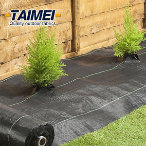 แผ่นรองกันวัชพืชม้วนผ้า PP ทอป้องกันวัชพืชขนาด0.8ม. x 100ม. แผ่นคลุมดิน PP สำหรับสวน - Product Image 4