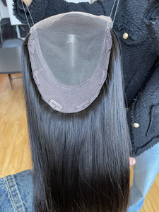 Shy 2024 Vente en gros de haute qualité pour dentelle avant 16 pouces 5x5 dentelle avant 8x8 Topper couleur naturelle droite cheveux humains - Product Image 5