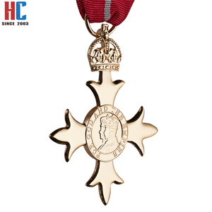 Insigne en métal personnalisé d'usine de 20 ans avec des médailles d'attribution uniformes de ruban Médaille de l'<span class=keywords><strong>Empire</strong></span> britannique - Product Image 2
