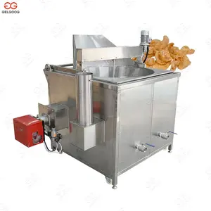 Prix continu de friteuse de pommes chips de gaz industriel commercial