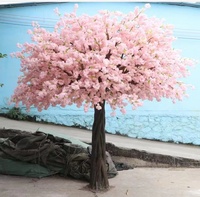 Décoration de fête de restaurant de mariage personnalisée 300 cm 10 pieds tissu de soie artificielle fleur de cerisier arbre