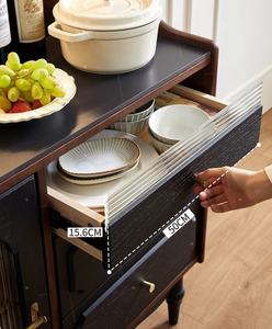 Buffet mural en bois massif de style mid-century, gain de place, salon, bar <span class=keywords><strong>à</strong></span> domicile, rangement pour <span class=keywords><strong>machine</strong></span> <span class=keywords><strong>à</strong></span> <span class=keywords><strong>café</strong></span> - Product Image 3