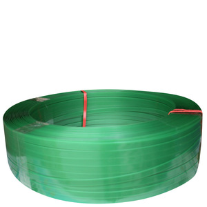 Fleje de plástico PET verde 1608 1910, 1 mm de grosor, 500 kg de resistencia a la tracción, fleje neumático de fusión en caliente para embalaje - Product Image 1
