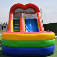 Toboggan aquatique gonflable personnalisé avec piscine, équipement de jeu extérieur, jeux aquatiques gonflables, toboggan aquatique pour la location