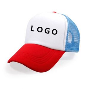 Casquettes de baseball personnalisées avec logo, style trucker, snapback, maille sandwich, bleu marine, pour promotion estivale ou cadeau - Product Image 4