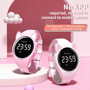 Montre connectée podomètre <span class=keywords><strong>pour</strong></span> enfants, étanche IP68, avec oreilles de <span class=keywords><strong>chat</strong></span> mignonnes, <span class=keywords><strong>pour</strong></span> garçons et filles, usage sportif, compteur de calories, suivi de distance, minuteur 3 - Product Image 5