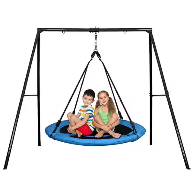 Best Selling Good Quality Outdoor Backyard Metal Swing Set School Backyard Swing Seat Baby Kid Toy Swings Sets With Frame