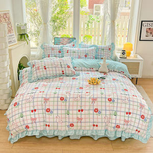 ชุดปลอกผ้านวมนุ่มสบายสำหรับใช้ในบ้านผ้าปูที่นอนและปลอกหมอนขนาดควีนไซส์สไตล์โมเดิร์นหรูหรา - Product Image 3