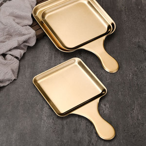 Korean Style Stainless Steel Square <b>Grill</b> Pan With Handle Heat Resistant For BBQ Restaurant Use - Product Image 2