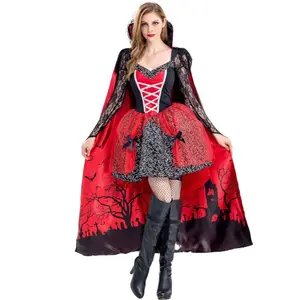 Nouveauté 2024 Costume de <span class=keywords><strong>Vampire</strong></span> <span class=keywords><strong>Sexy</strong></span> pour Femmes Adultes <span class=keywords><strong>Halloween</strong></span> Cosplay Déguisement HOHC-001 - Product Image 1
