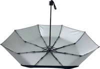 Meilleures ventes de parapluie manuel à trois volets de 22 pouces en noir avec impression de logo personnalisé Parapluies promotionnels