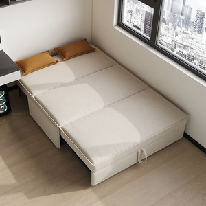 Foldable <b>Sofa</b> <b>Bed</b> Dual Use Multifunctional Pull Out Design <b>Single</b> Double Size For Small Living Room Study Bedroom Home Furniture - Product Image 3